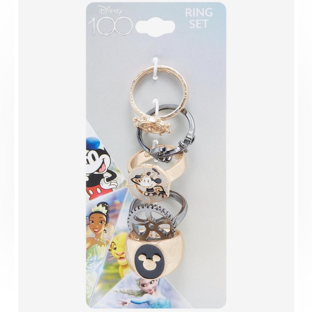Disney 100 Mickey Mouse Steamboat Willie Ring Set‎ Hot Topic